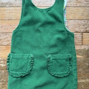 Mini Boden Green Corduroy Kids Dress